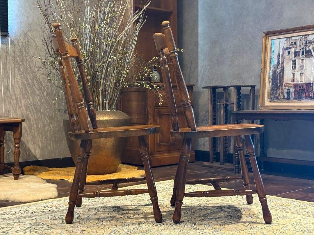 ①KOIZUMI コイズミ ウィンザーチェア ダイニングチェア ビンテージ nZ ①KOIZUMI コイズミ ウィンザーチェア ダイニングチェア ビンテージ nZ