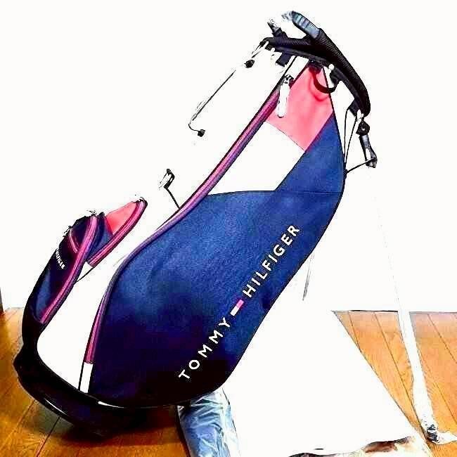 トミーヒルフィガー キャディバック TOMMY HILFIGER ゴルフバック ネームプレート キャディバックカバー袋