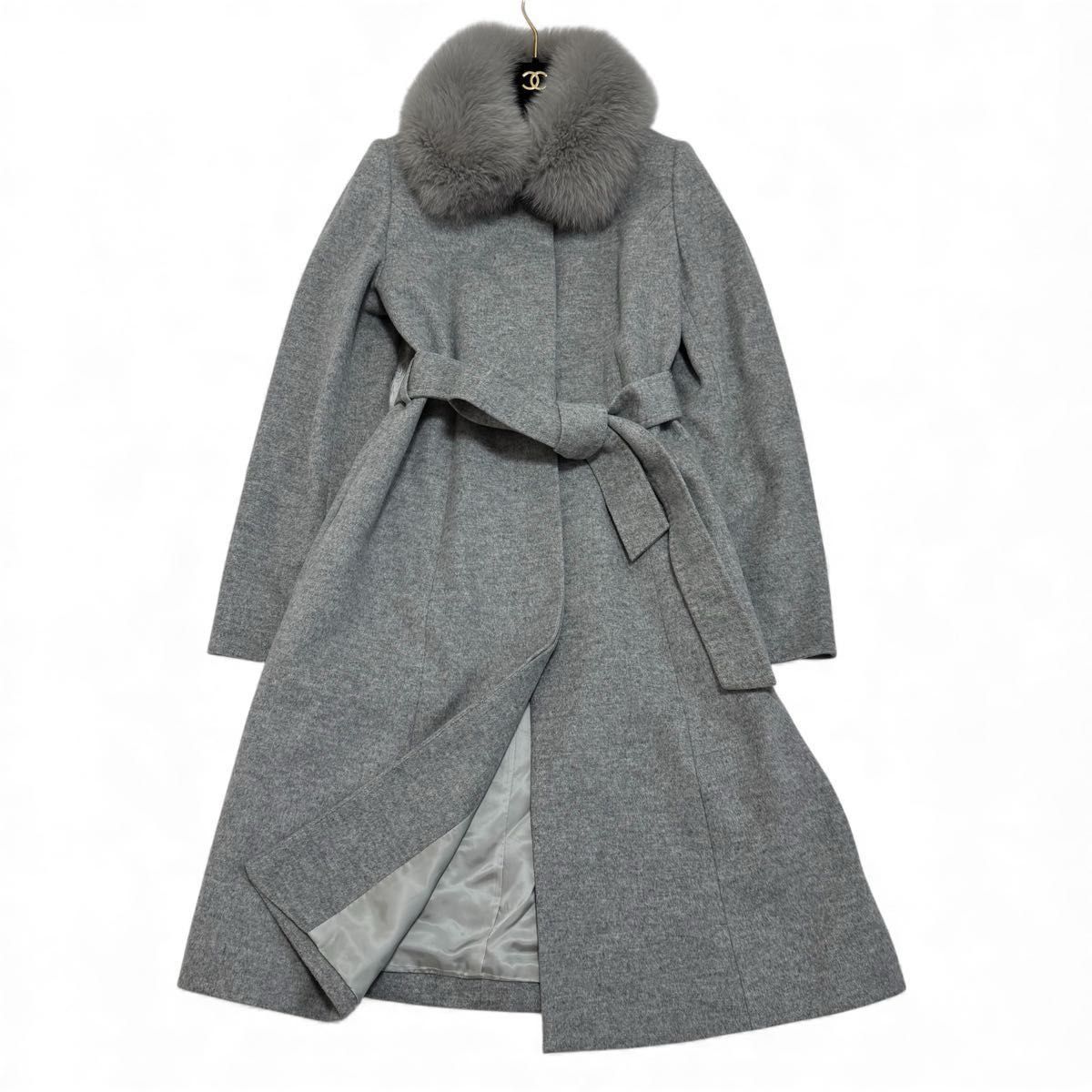 専用出品です。 ナチュラルビューティー グレー 系カシミヤ100ロングコート 専用出品です。 ナチュラルビューティー グレー 系カシミヤ100ロング