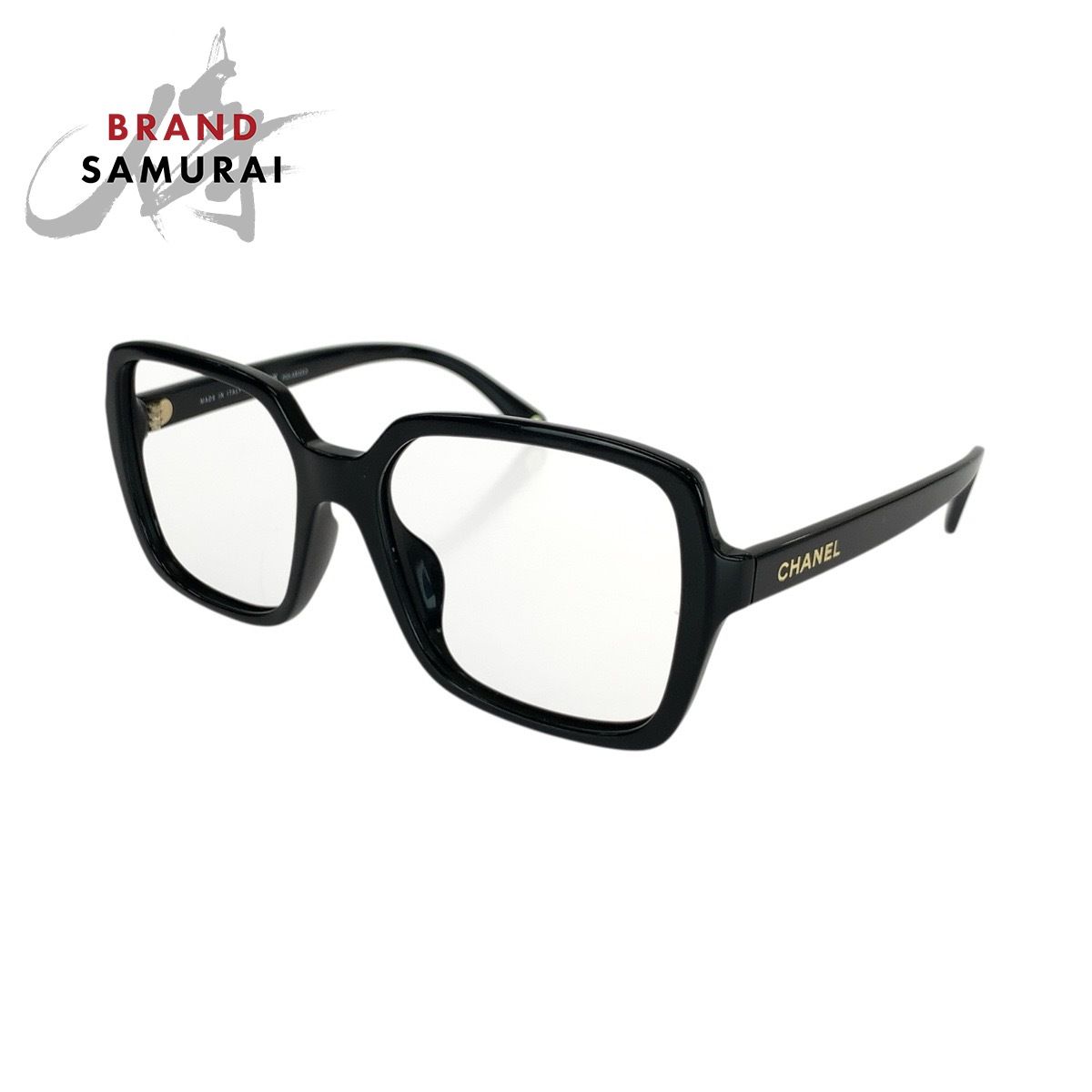 美品 シャネル ココマーク ブラック ゴールド金具 プラスチック 5505-A c.622/M3 54□18 140 2P S サングラス メガネ フレーム 505151【】