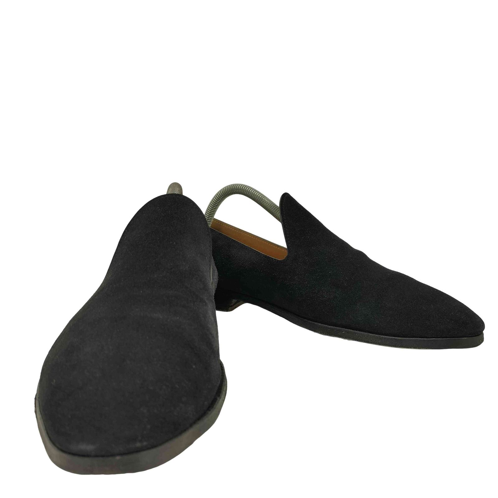 ユーズドフルギ 古着 F.LLI Giacometti FG 417 カーフスエード プレーントゥ スリッポン ヴァンプローファー メンズ 40 1 2