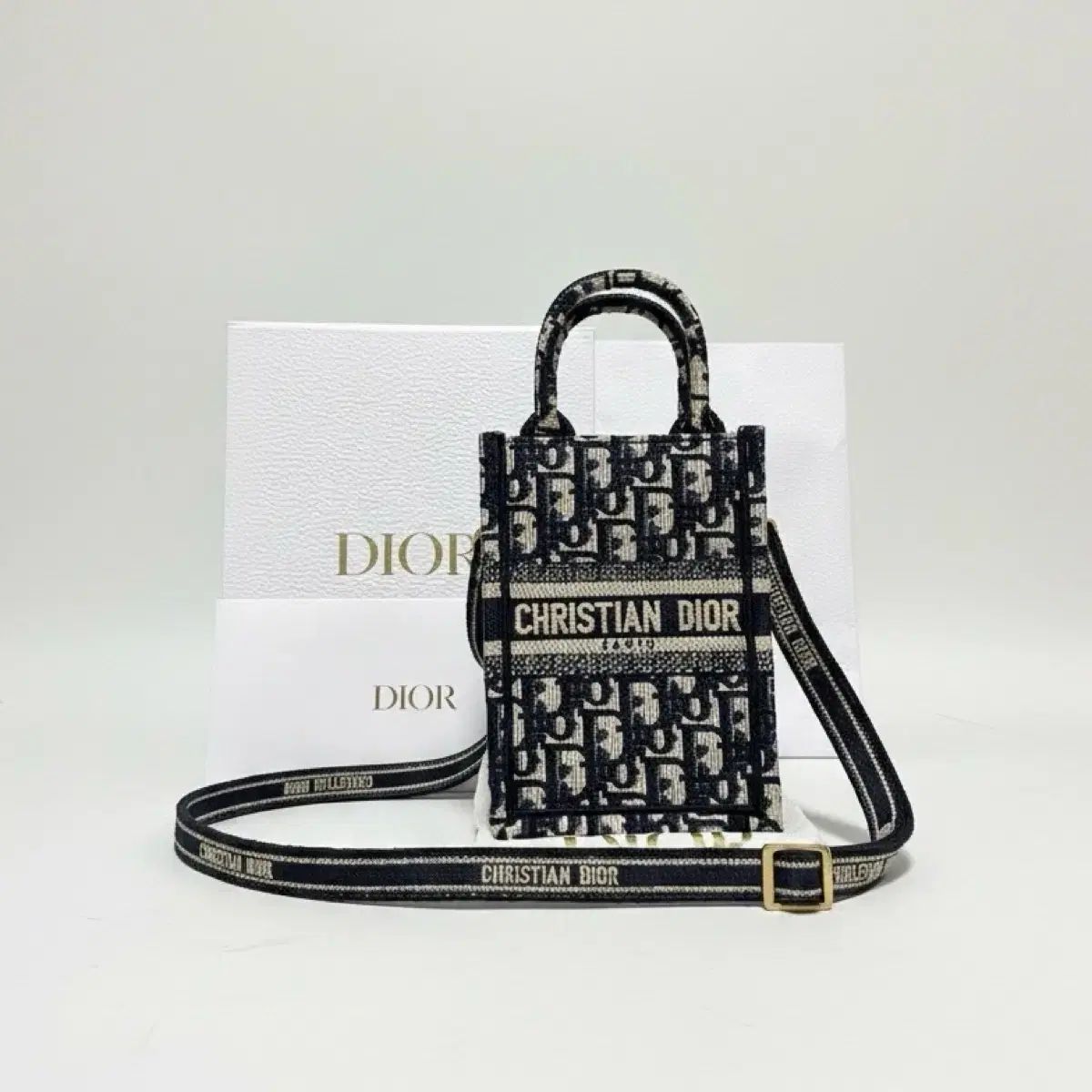 ディオール オブリーク ブック トート ミニ クロスバック 携帯バッグ S 5555