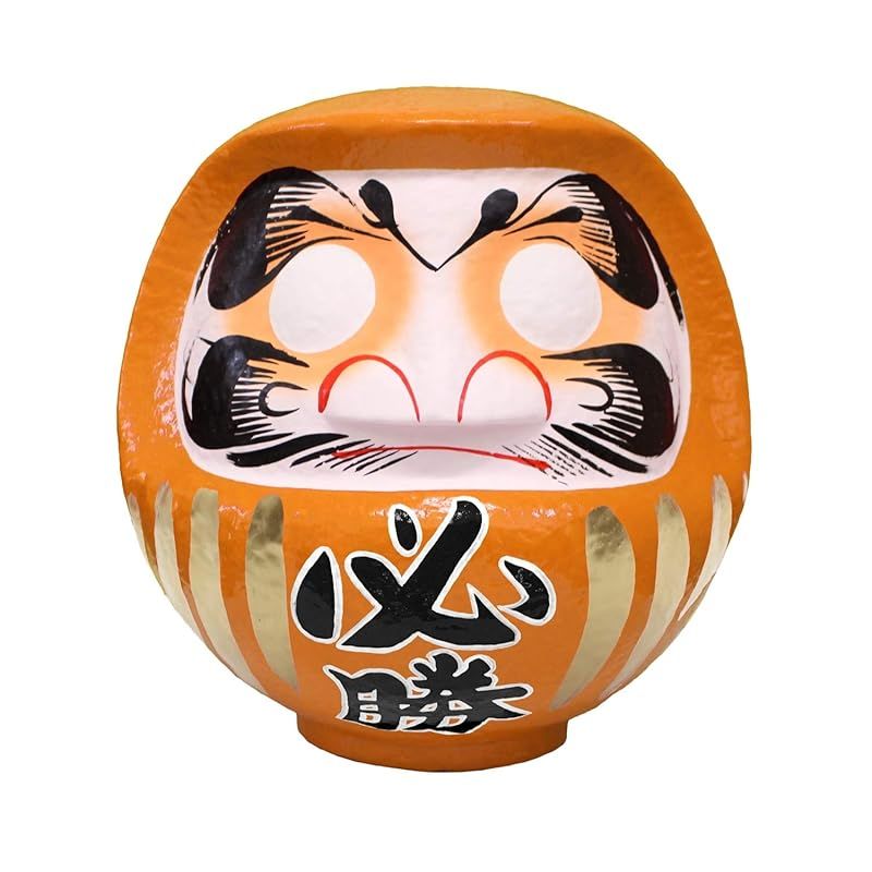 彡高崎だるま 置物 オレンジ 12号 34 x 31 33 cm 協力一致 祈願当選 HSDM-12-OR-20 0