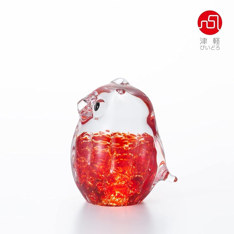 彡アデリア ADERIA 津軽びいどろ 置き物 子ふくろう 梅重 化粧箱入り インテリア オーナメント 鳥 ギフト 女性 夫婦 男性 引越し祝い 結婚 挨拶回り プチ 退職 プレゼント 贈り物 F 79725 0