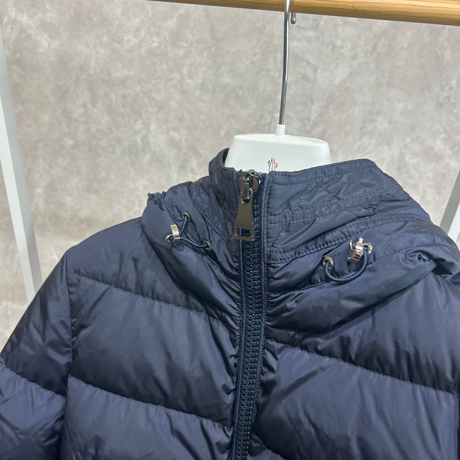 MONCLER モンクレールネセアNESEAペプラムネイビー ダウンジャケット0