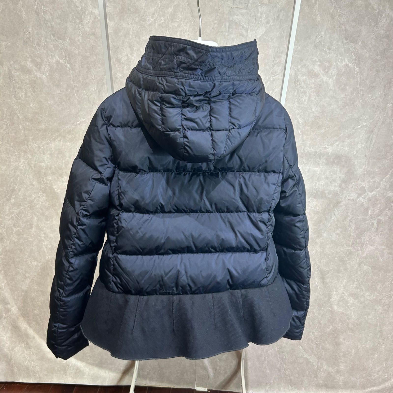 MONCLER モンクレールネセアNESEAペプラムネイビー ダウンジャケット0