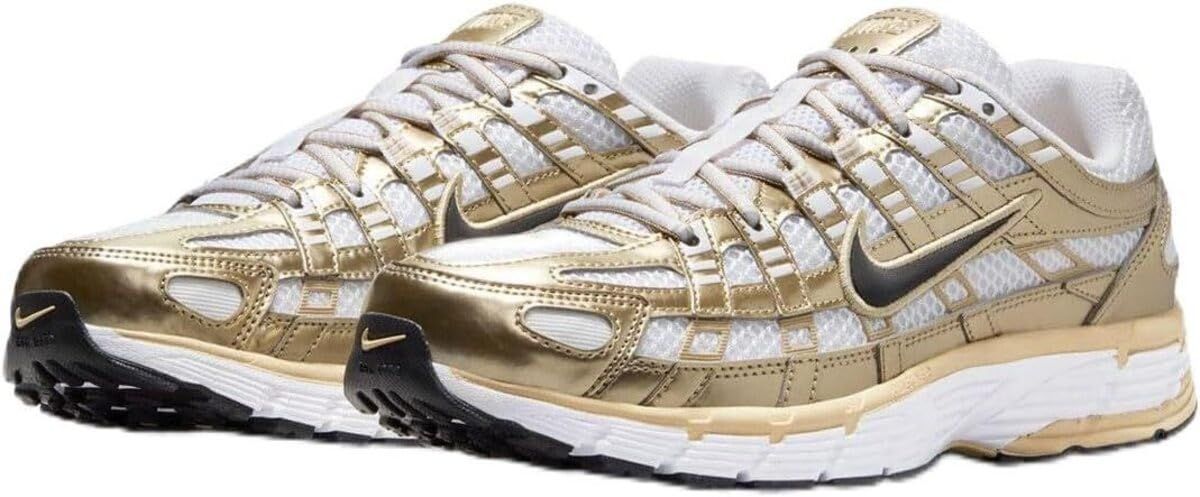 NIKE P-6000 GLD 25cm 白金黒 ダッドシューズ スニーカー ナイキ] P-6000 GLD W P-6000 GLD ホワイト/ゴールド/ブラック IF1787