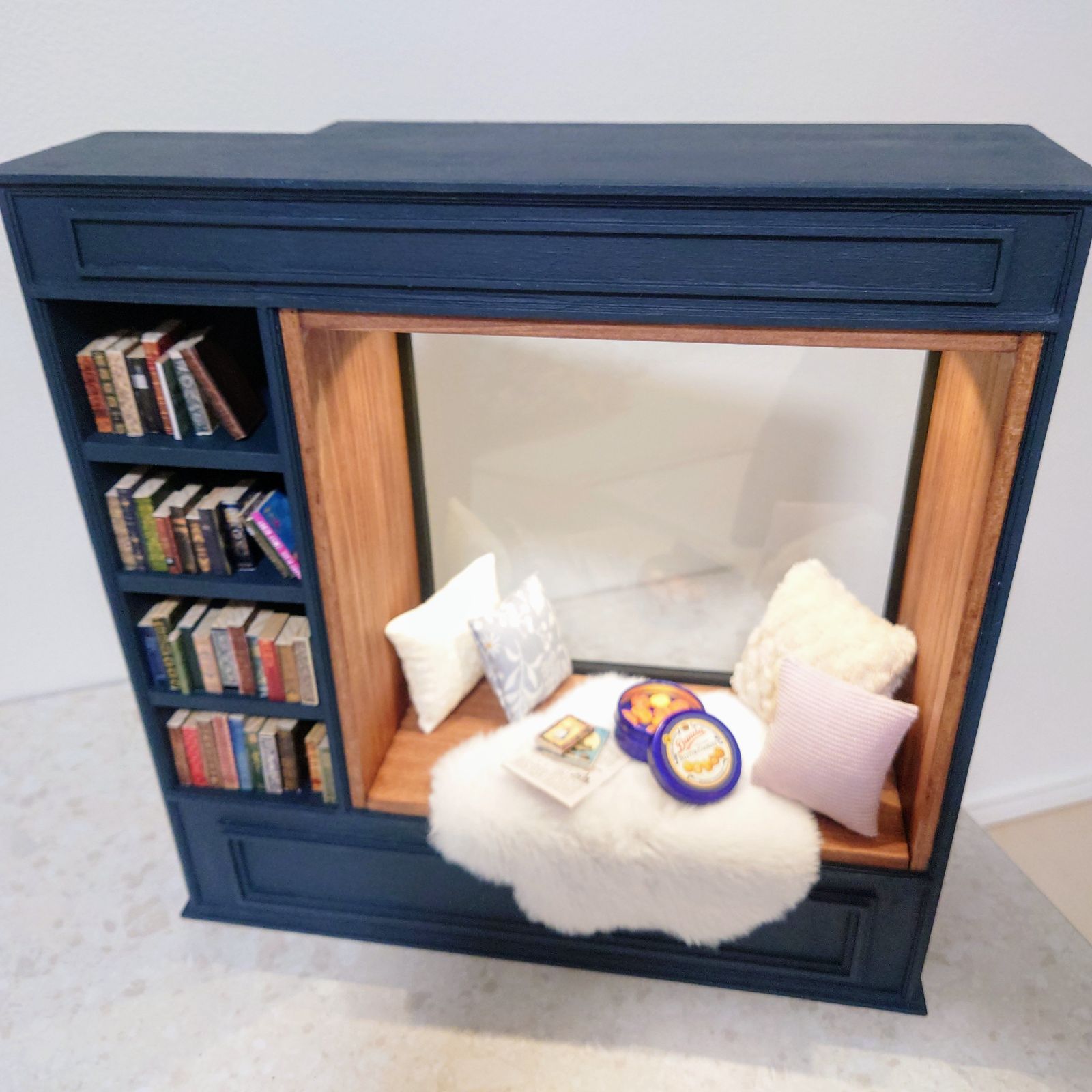  窓際ヌック風 ドールハウス④ 1 6 背景ボード ミニチュア 趣味 おもちゃ