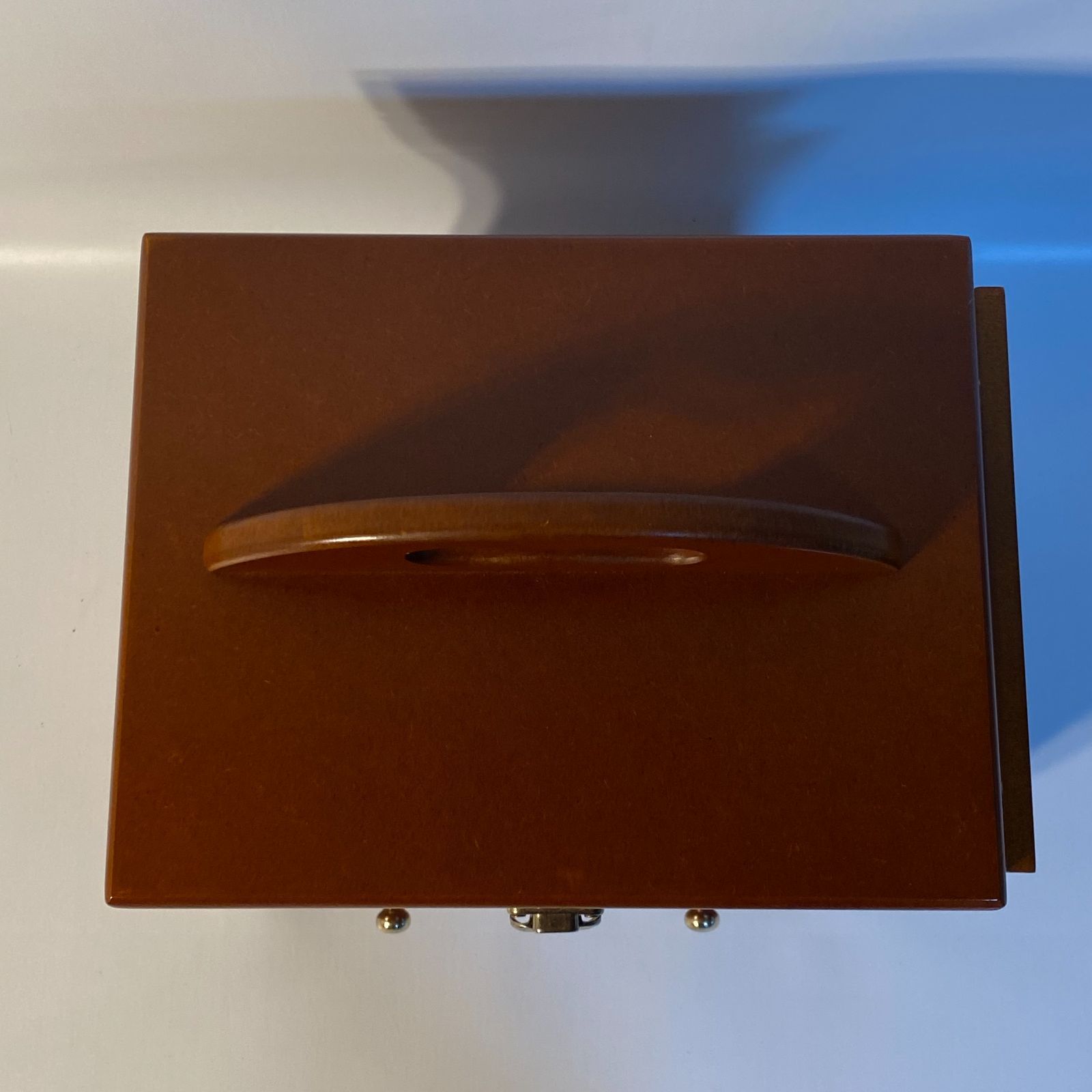 化粧箱 木目 三面鏡 木製 レトロ メイクボックス ドレッサー ③ 送料