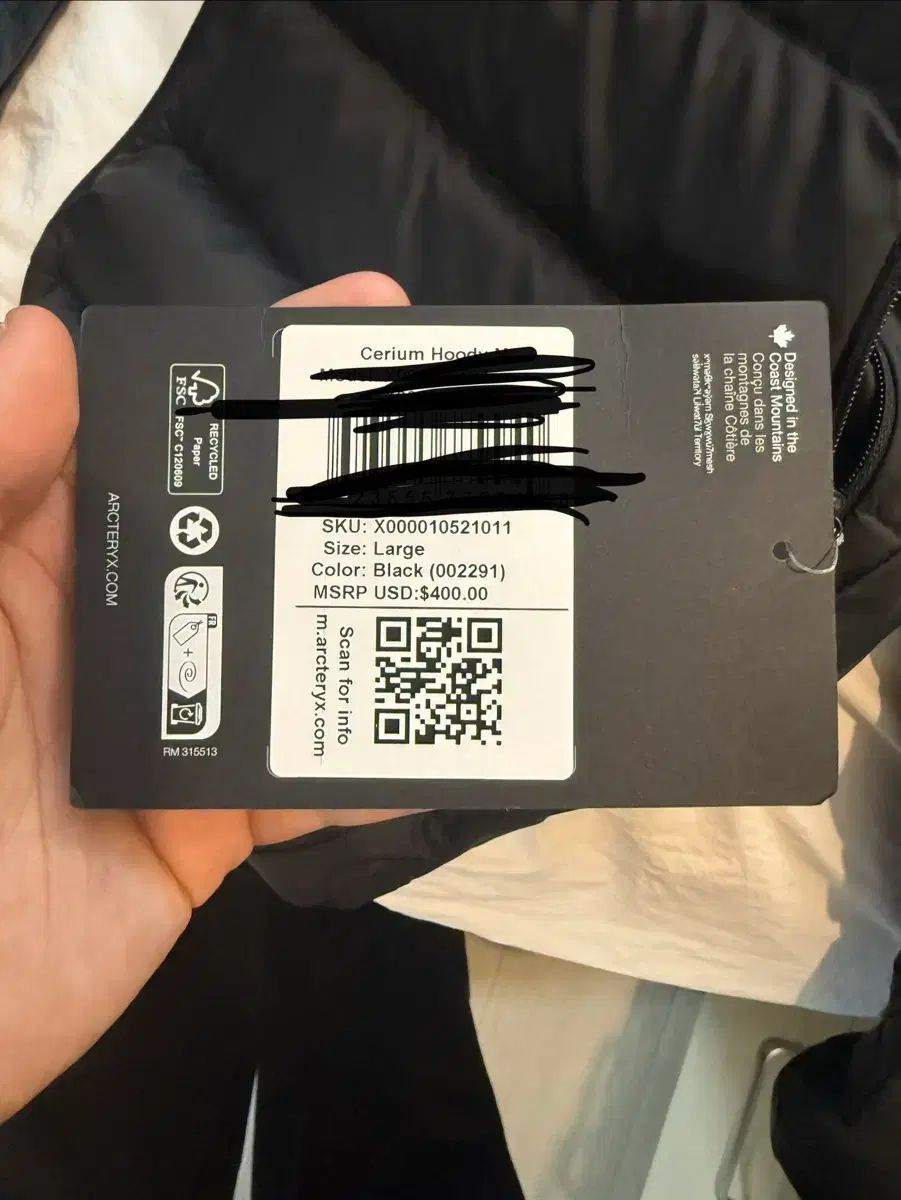 ARC TERYX Cerium フーディー L