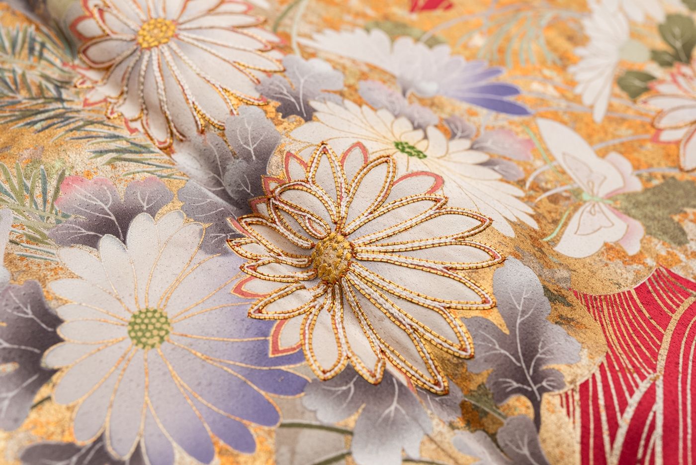 長襦袢セット 雲取りに花