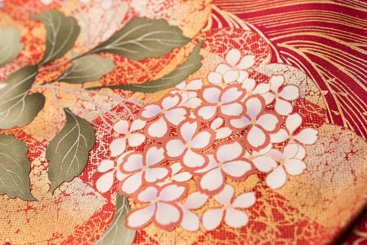 長襦袢セット 雲取りに花