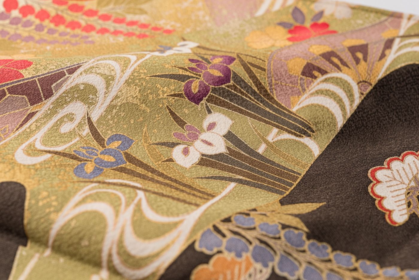 金霞に花車 水鳥など