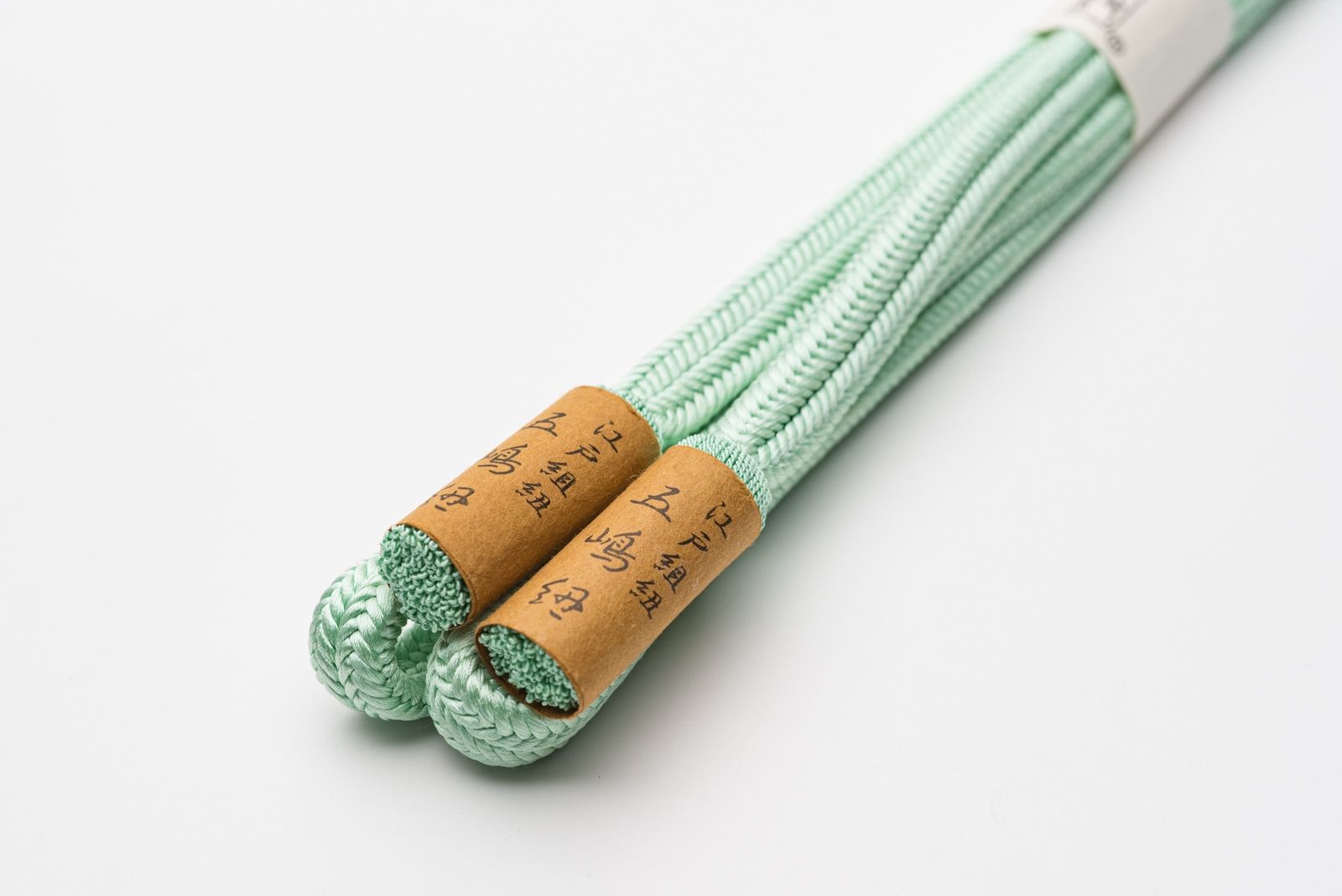 五嶋紐 正絹ゆるぎ組帯締め 青竹色