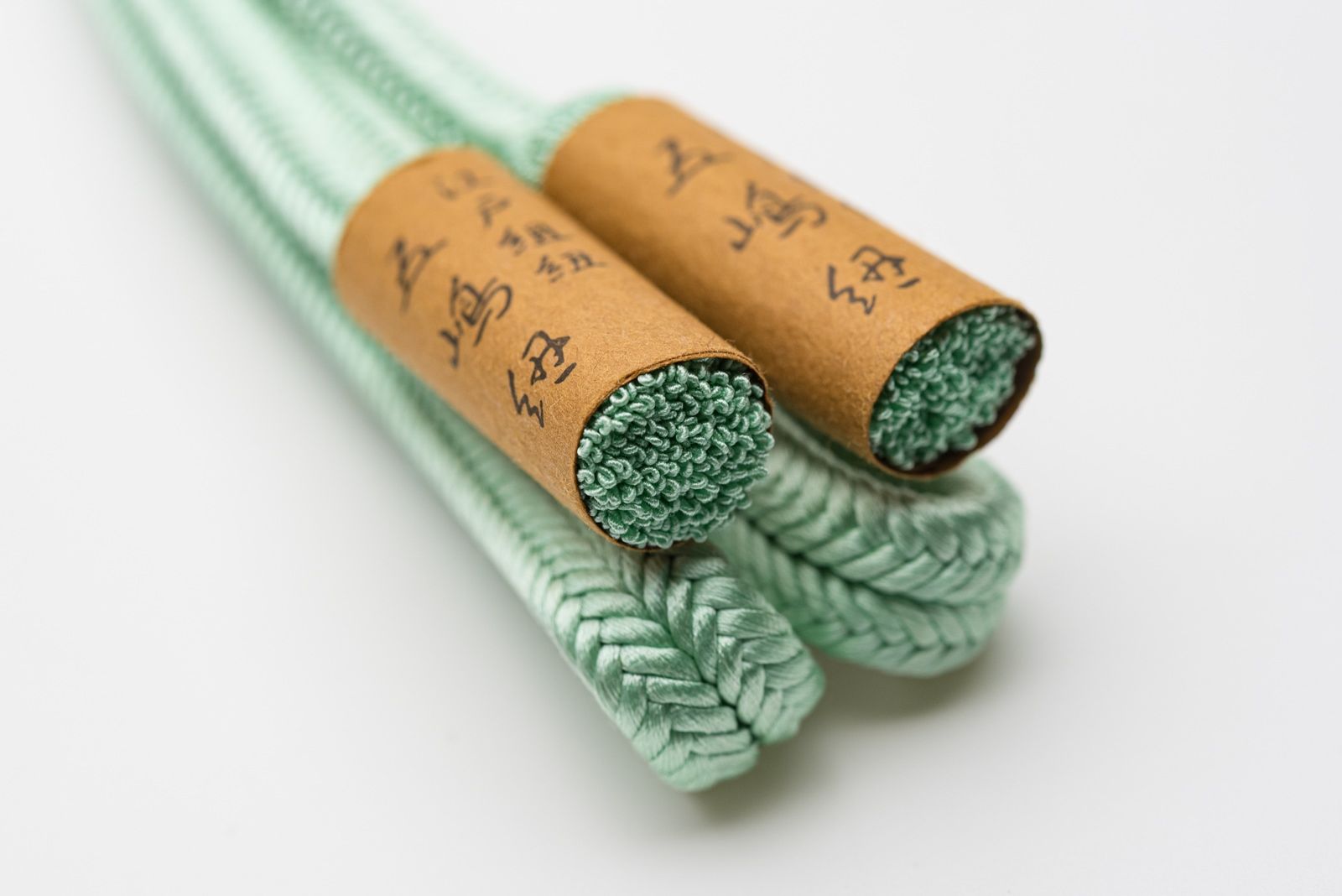  五嶋紐 正絹ゆるぎ組帯締め 青竹色 帯締め 帯留め 帯飾り