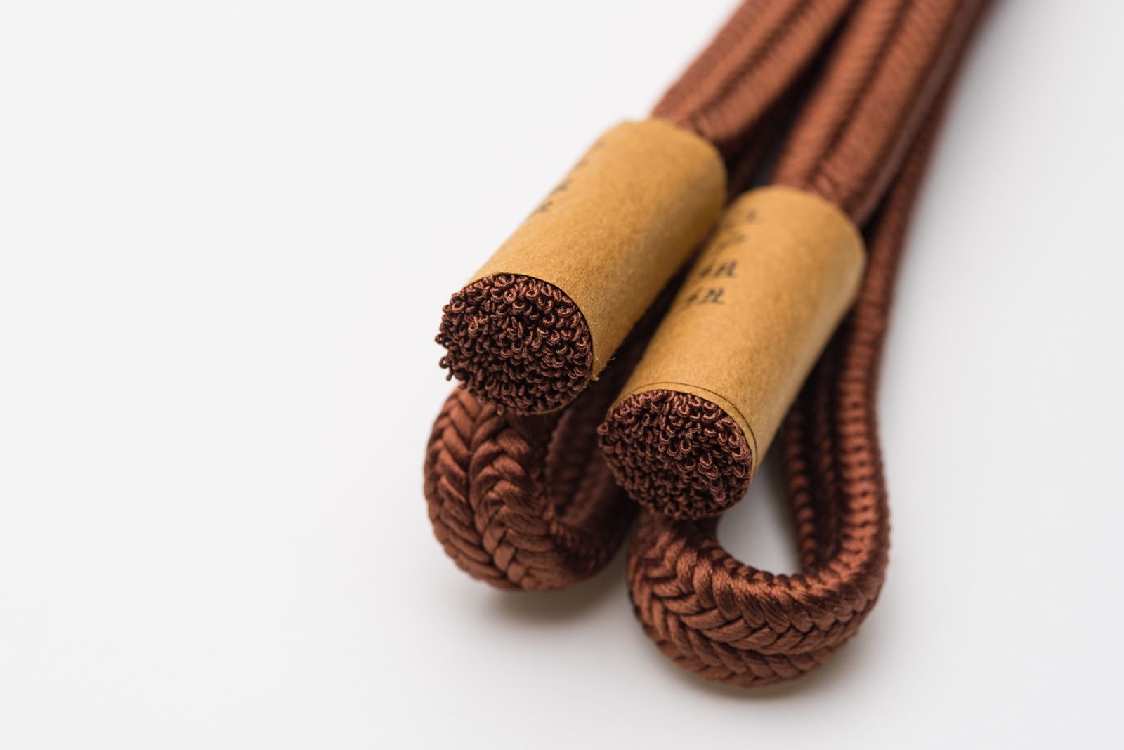 五嶋紐 正絹ゆるぎ組帯締め 栗梅色