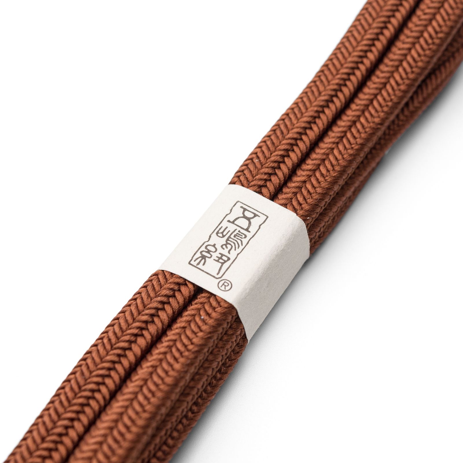 五嶋紐 正絹ゆるぎ組帯締め 栗梅色