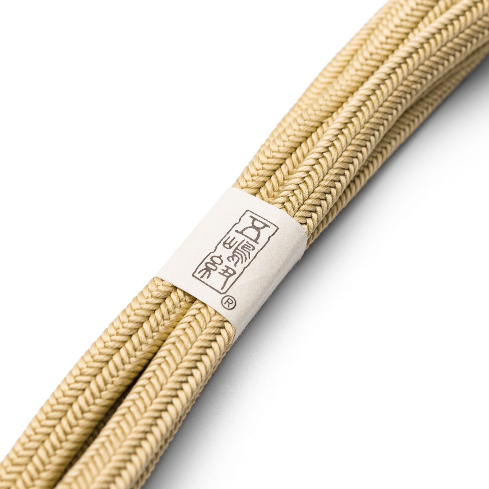 五嶋紐 正絹ゆるぎ組帯締め 枯草色