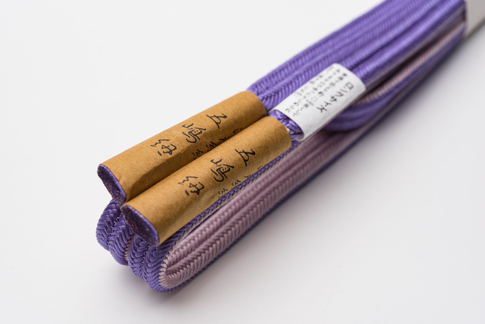 長尺 江戸組紐 五嶋紐 帯締め リバーシブル 紫