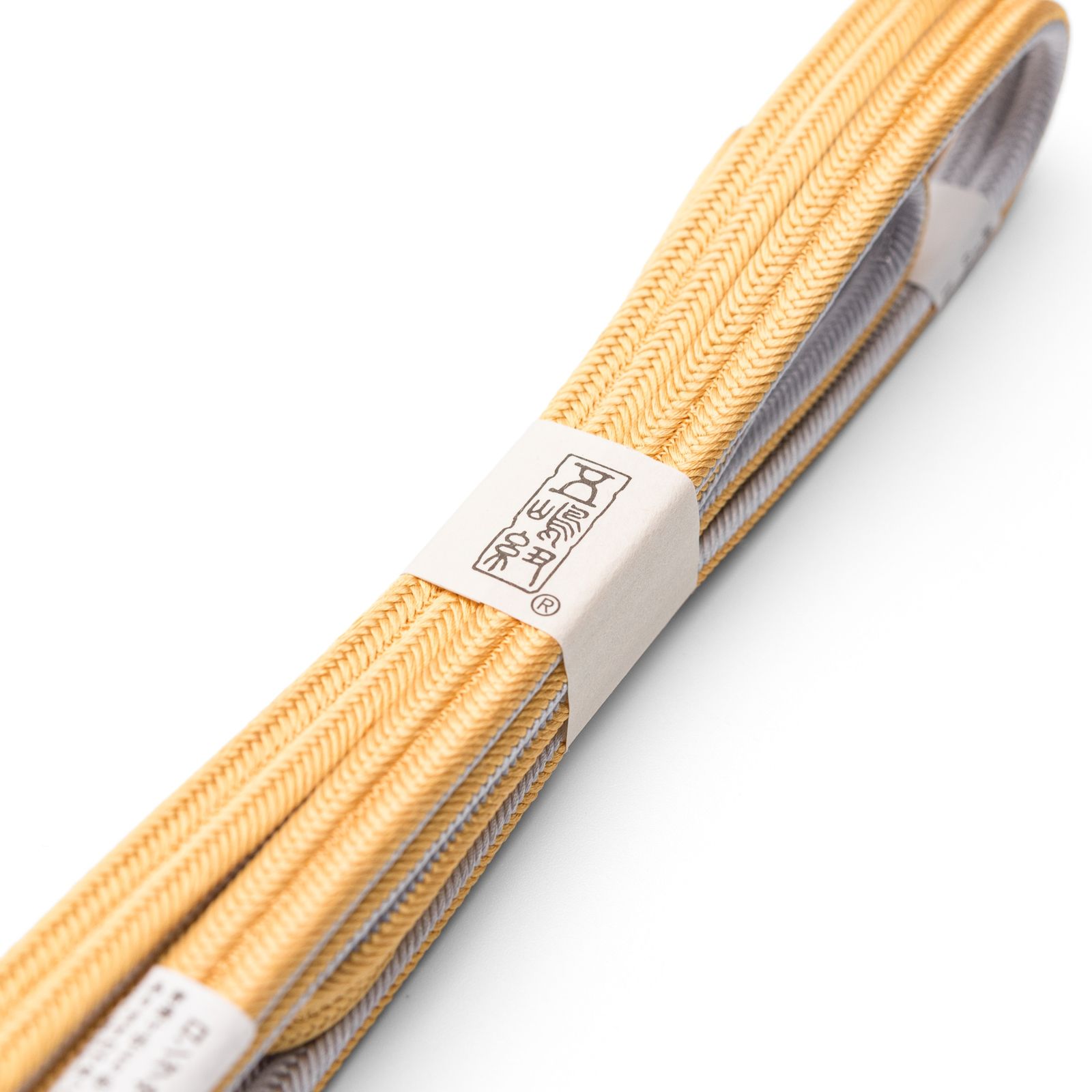 長尺 江戸組紐 五嶋紐 帯締め リバーシブル 黄色