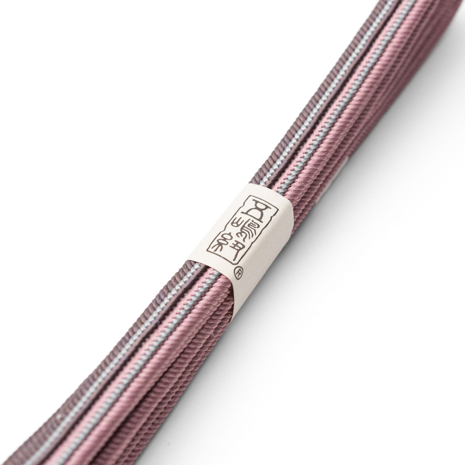 江戸組紐 五嶋紐 帯締め ツートン ピンク 茶グレー