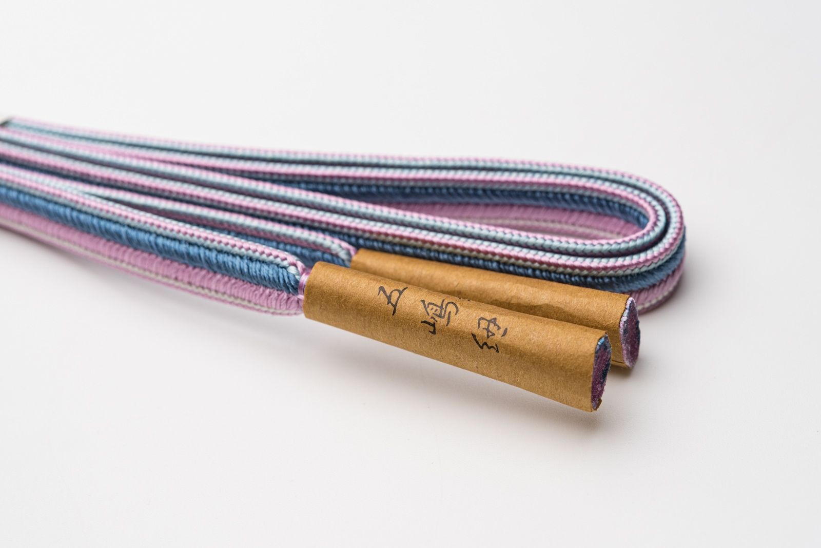 江戸組紐 五嶋紐 帯締め ツートン 赤紫 青