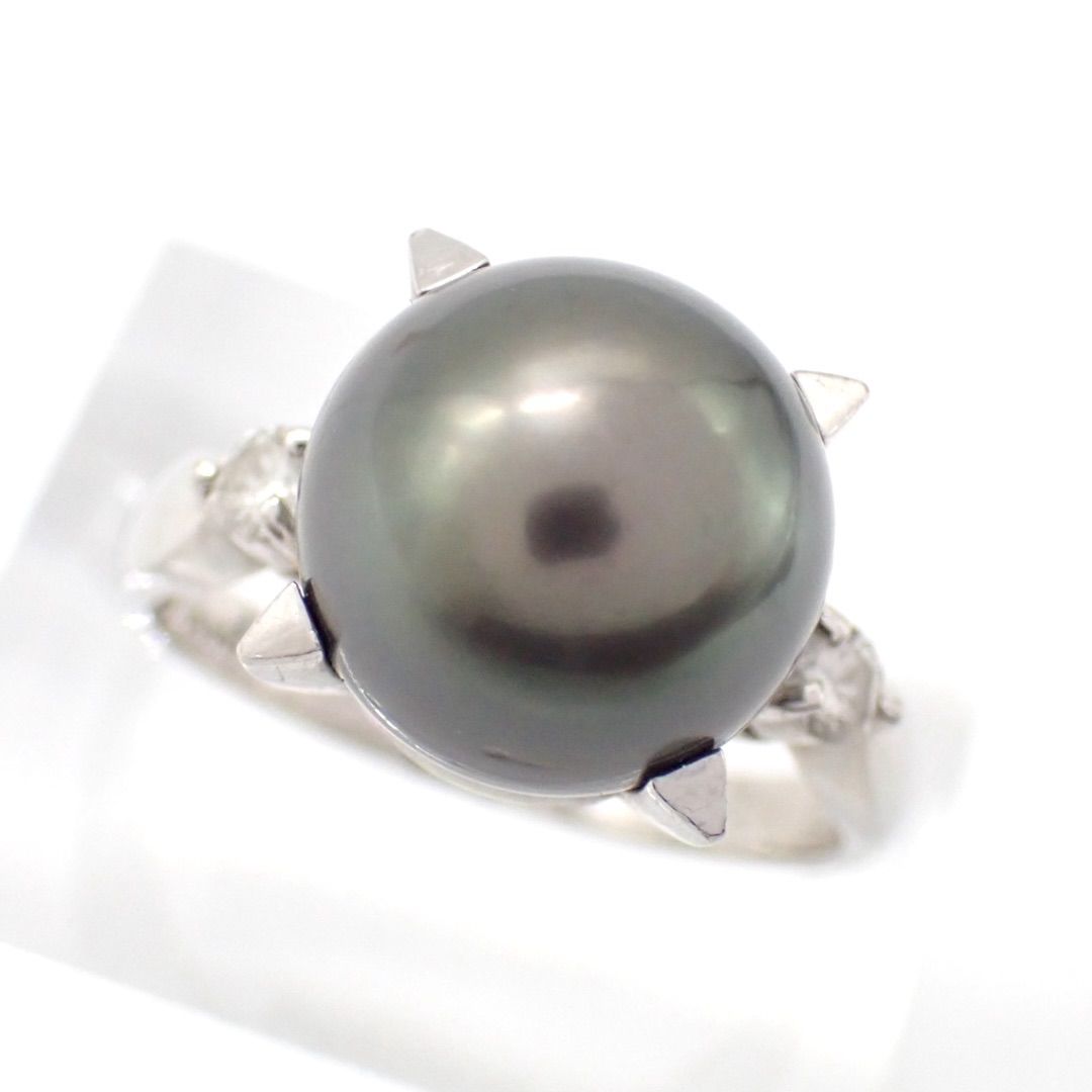 タサキ 黒蝶真珠 ダイヤ 0.16ct リング 14.5号 Pt900 4443 - メルカリ