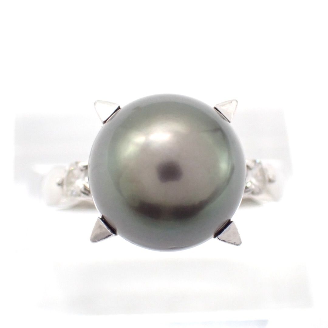 タサキ 黒蝶真珠 ダイヤ 0.16ct リング 14.5号 Pt900 4443 - メルカリ