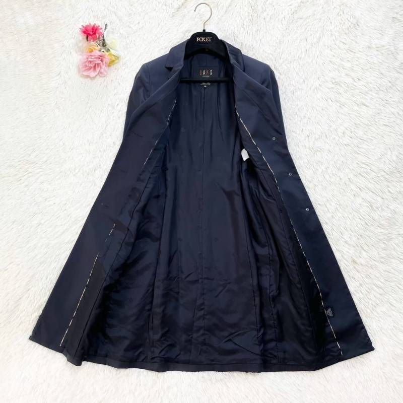 DAKS LONDON ダックス ステンカラー コート 裾 レース カットワーク