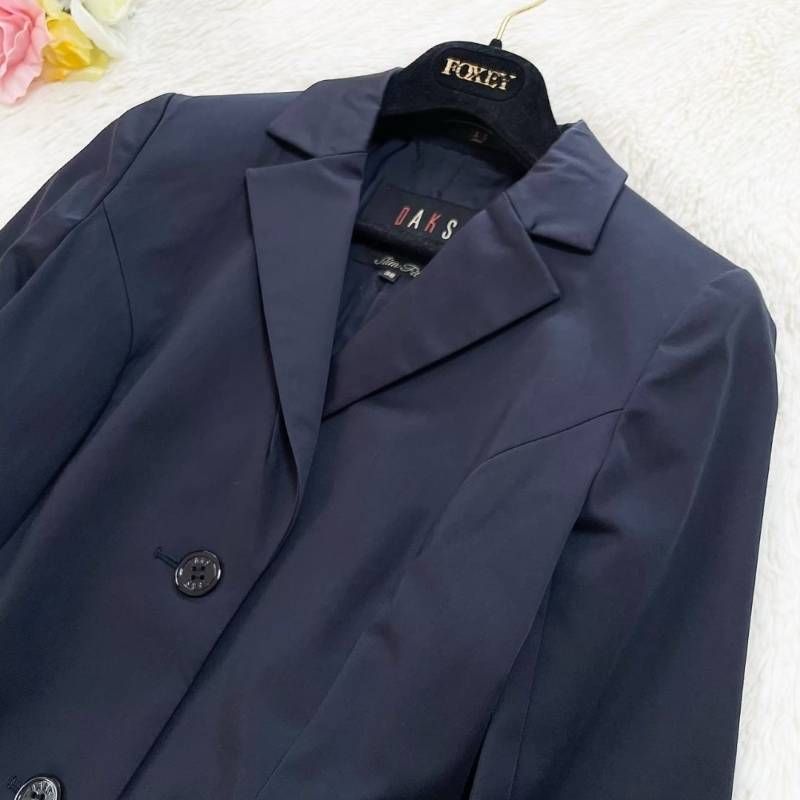 DAKS LONDON ダックス ステンカラー コート 裾 レース カットワーク