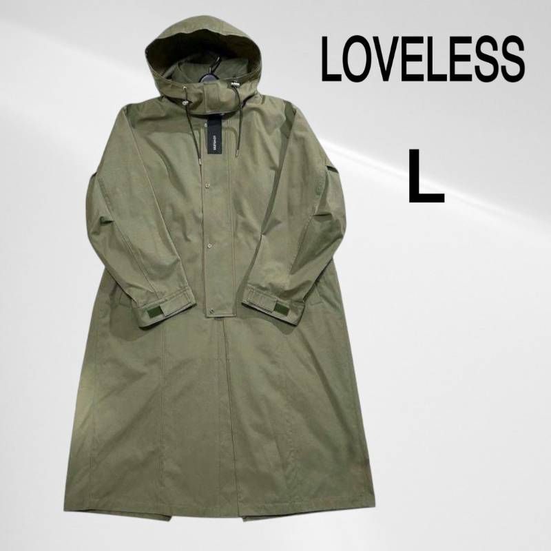 LOVELESS ラブレス ブッシュマン コート グリーン L ビックシルエット オーバー サイズ フーデッド はっ水
