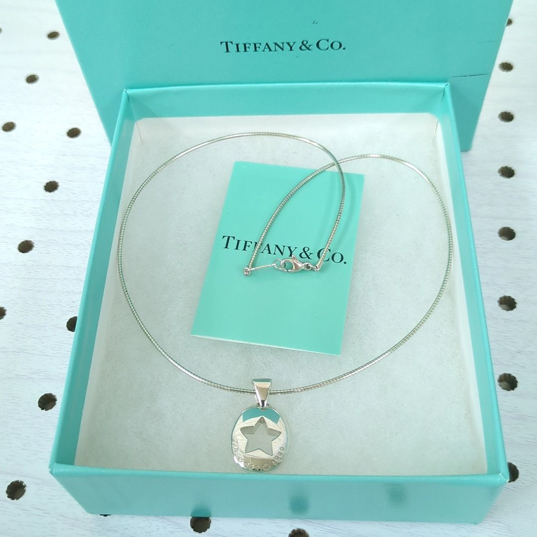 ティファニー SV925 ピアストスター オメガチェーン ネックレス チョーカー