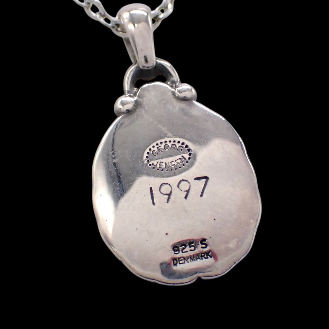ジョージジェンセン 1997 ラブラドライト 925 イヤーペンダント 4276