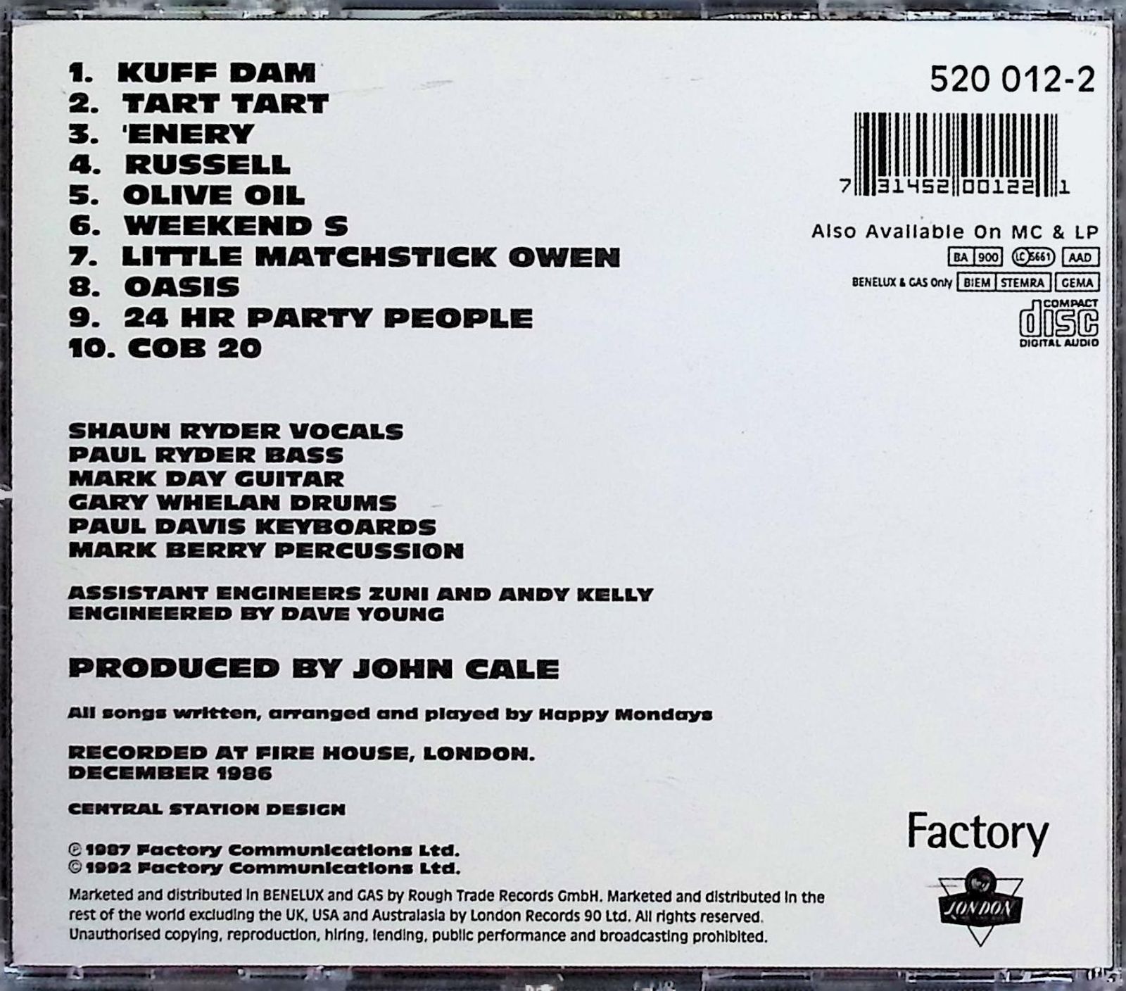 Squirrel & G Men 24 Hour Party / Happy Mondays (CD) - メルカリ