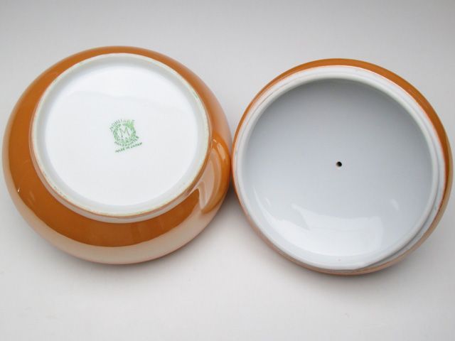 オールドノリタケ 黒猫フィギュア付 小物入れ パウダーボックス 蓋物