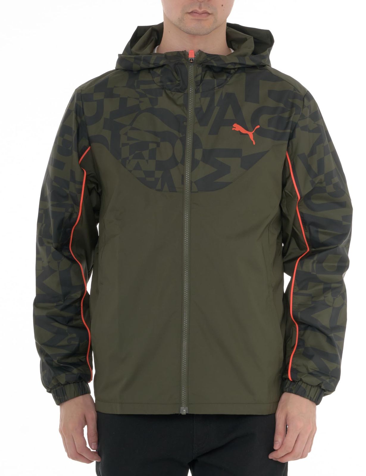 プーマ 防風 防寒 ブルゾン ジャケット ウラキモウトリコットウーブン FZジャケット 526115 メンズ 24年秋冬 ダーク オリーブ 70 XL