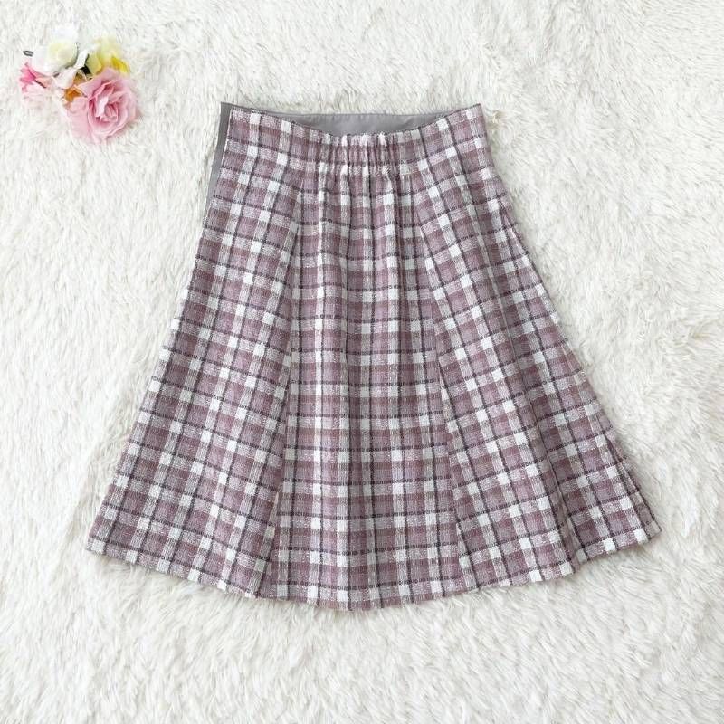 【未使用】ブルーレーベル フレア スカート チェック ひざ丈 ピンク 38 ブルーレーベル フレア スカート チェック ひざ丈 ピンク 38 タグ付き