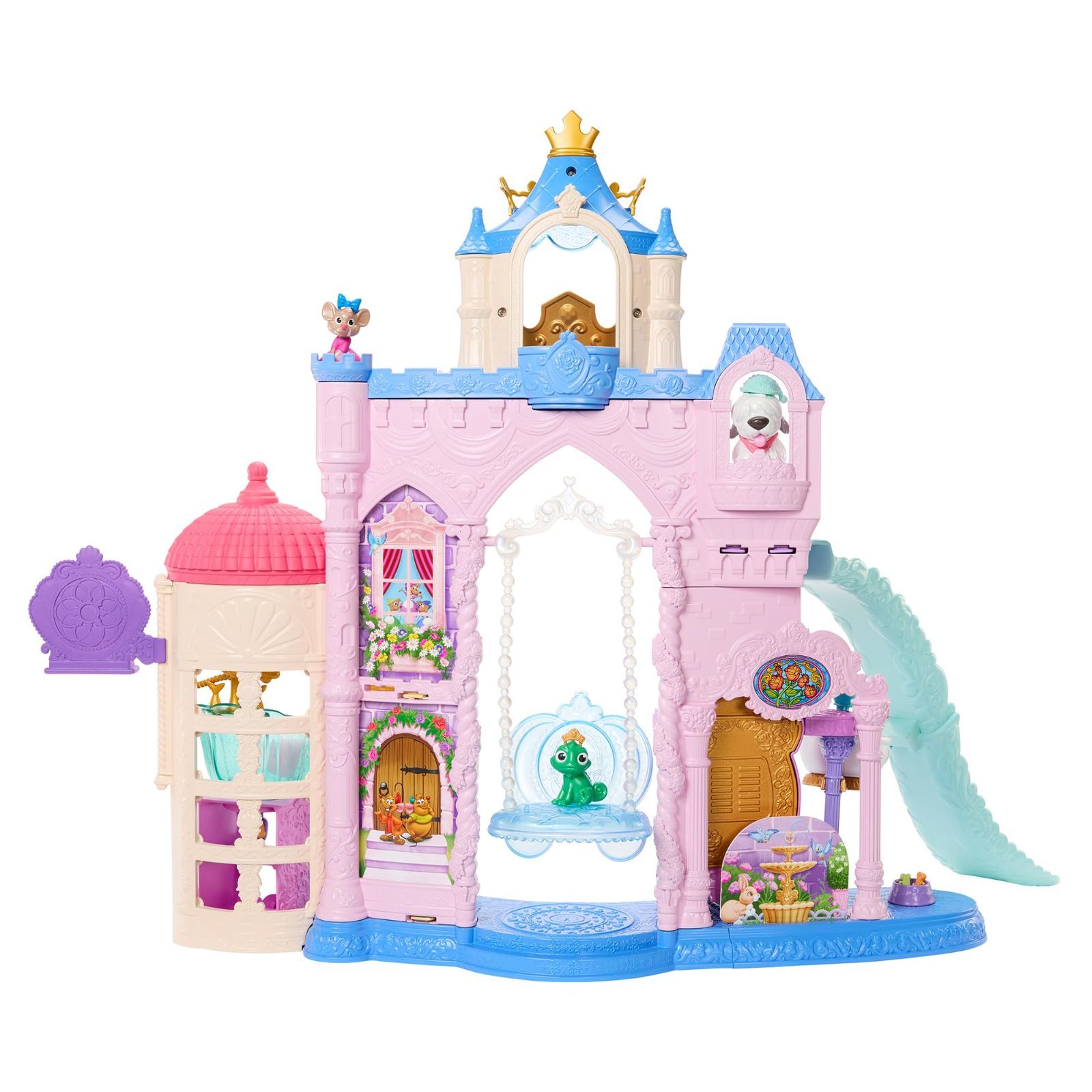 きせかえ人形 ハウス なかまがいっぱいのおしろ ままごと ごっこ遊び プレイセット Princess 付き ドール別売 ディズニープリンセス Disney 3歳から パープル マテル JBF 96