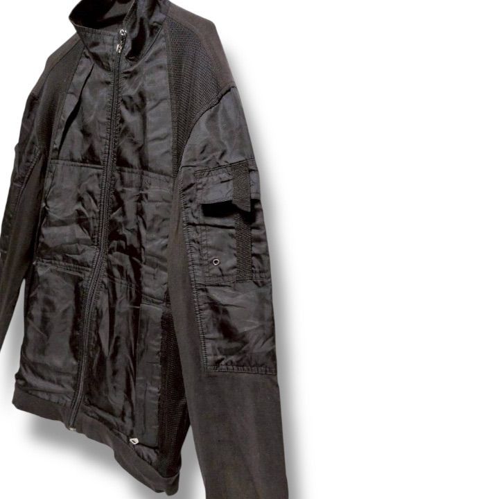 a1439 【D&G】DOLCE&GABBANA 異素材切替 ブルゾン 黒 54 XL ブラックの 