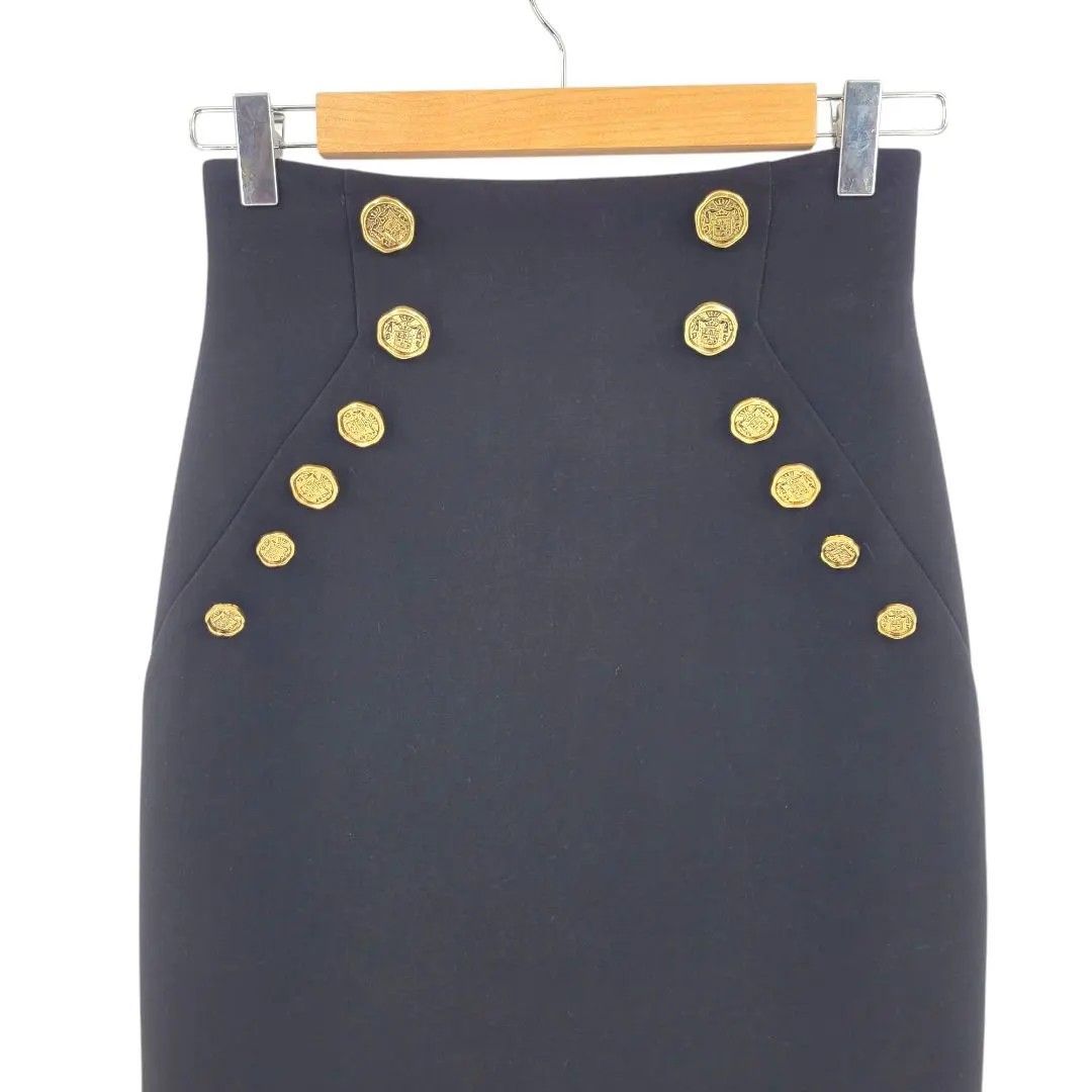 美品】ELISABETTA FRANCHI エリザベッタフランキ タイトスカート 金