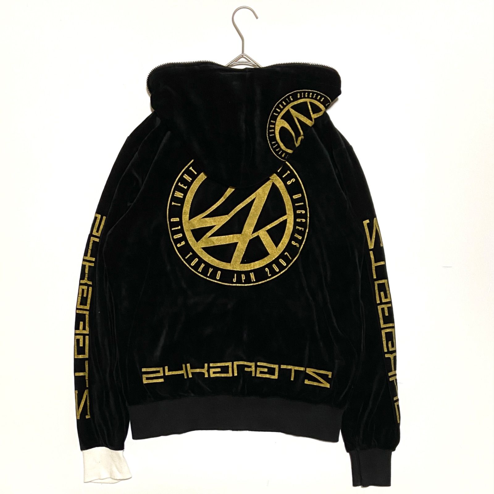 24karats トゥエンティーフォーカラッツ ベロア ジャケット ブラック