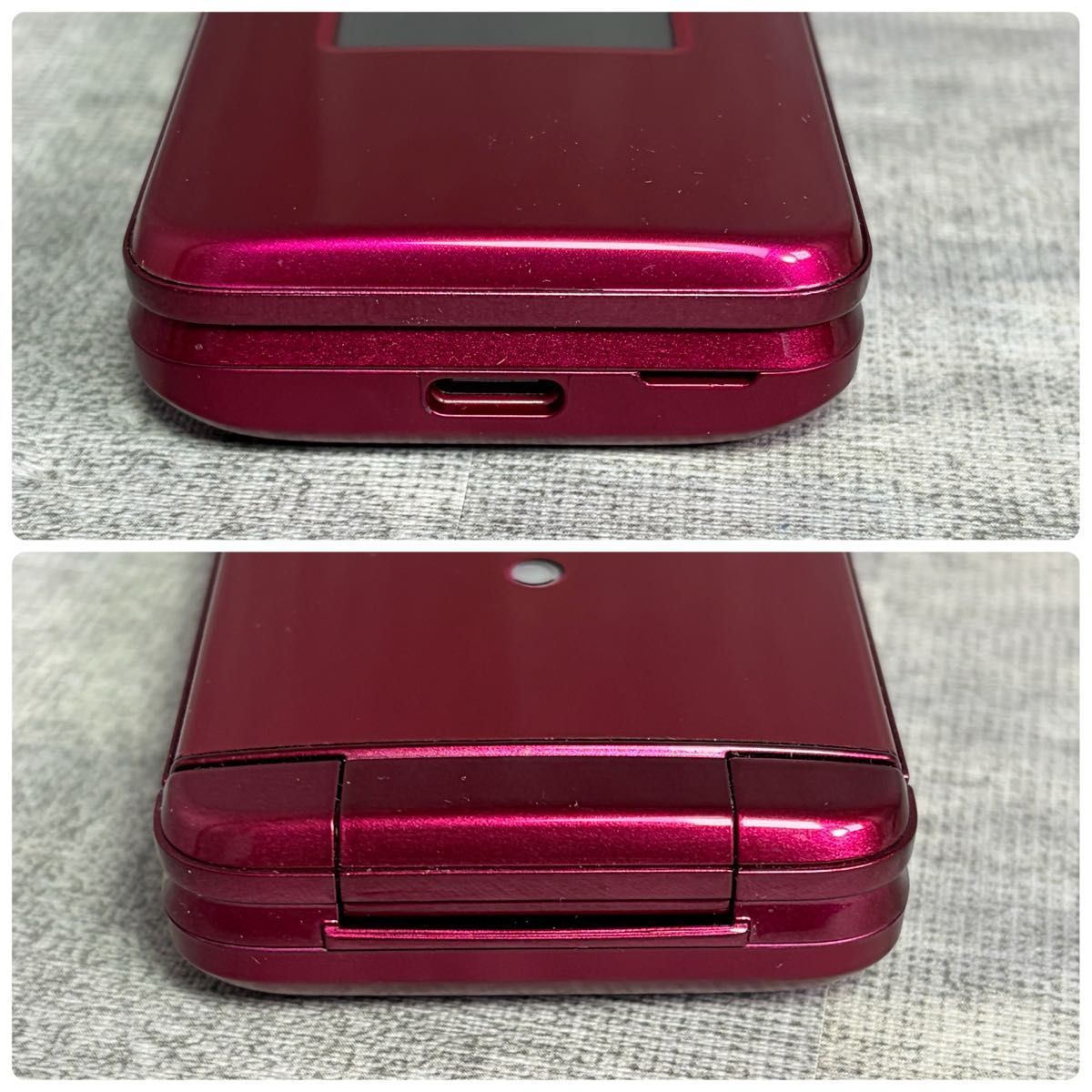 美品 KYOCERA 京セラ KYF43 かんたんケータイライト ガラケー レッド