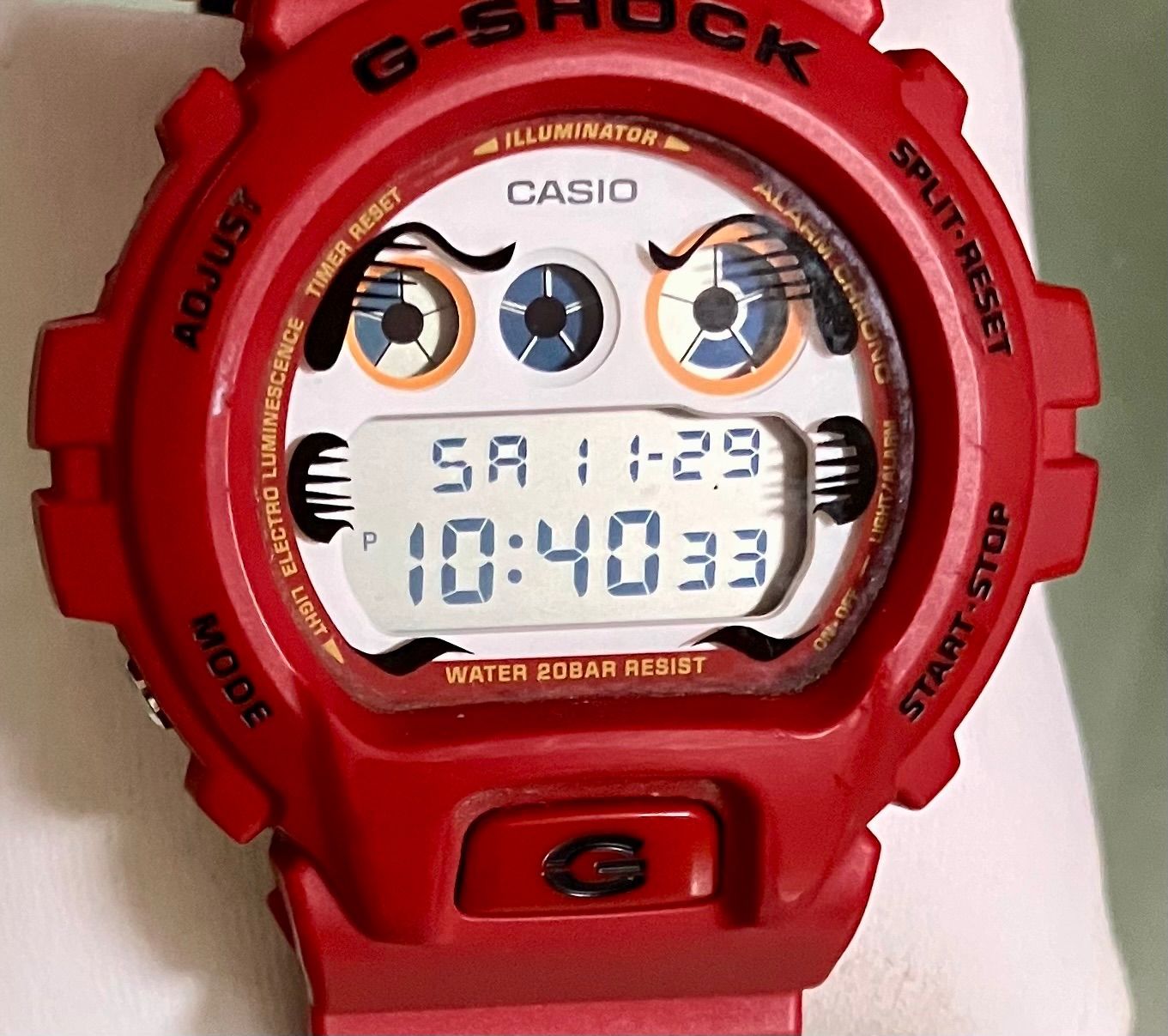☆稼働品☆G-SHOCK/ジーショック☆限定 だるま☆DW-6900DA☆DARUMA