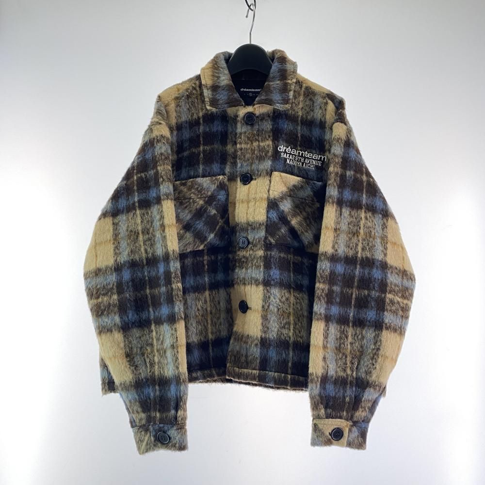 D Star Logo Mohair Flannel Jacket ブラウン サイズL ドリームチーム 17