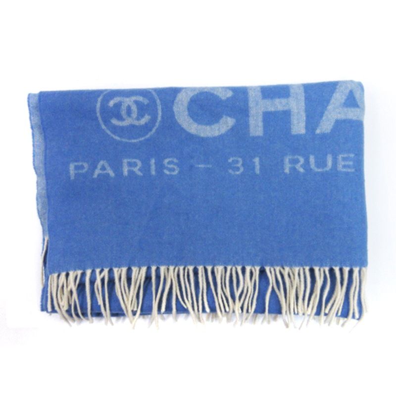シャネル CHANEL マフラー ストール フリンジ ロゴ ココマーク