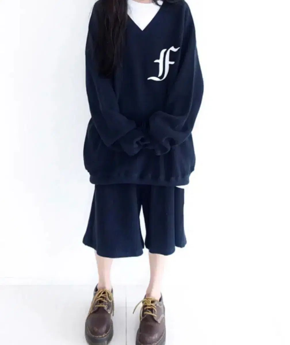 ショップフェアリー ワッフル バミューダ パンツ ネイビー