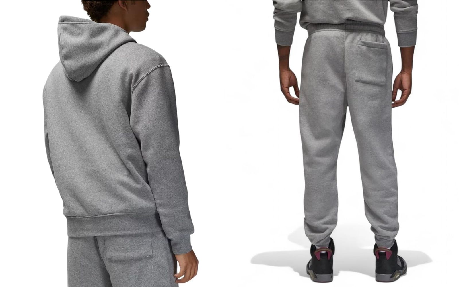 ナイキ メンズ 上下セット ジョーダン ブルックリン フリース プルオーバー スウェットパーカー × スウェットパンツ Lサイズ セットアップ グレー DQ 7466-091 7340-091