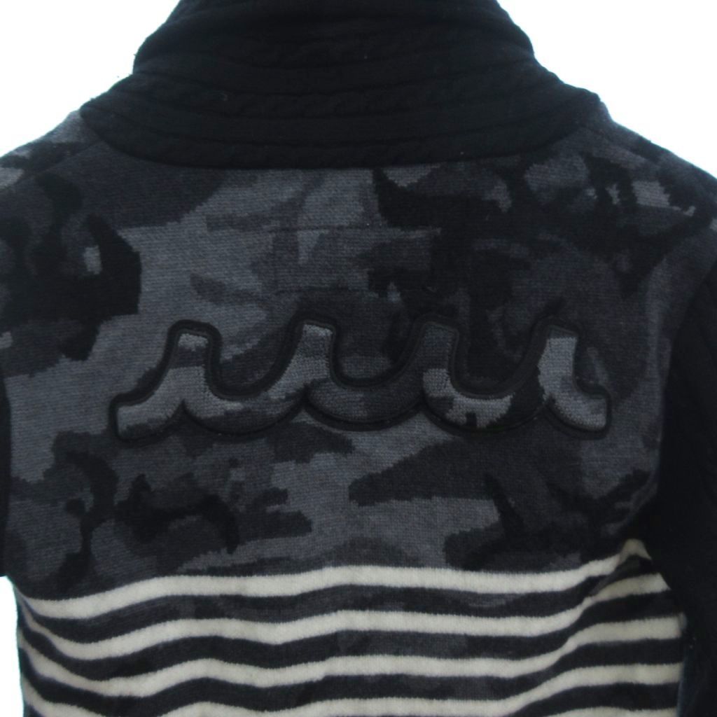 エーケーエム AKM ショールカラー ニット カーディガン ワッペン