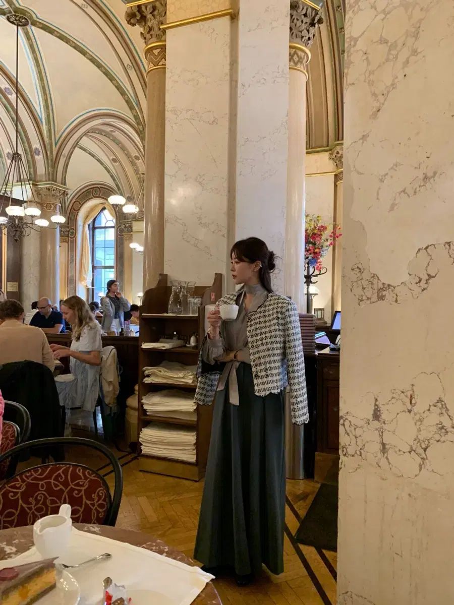 バイシーニ シャーリングスラックス ダークグリーン