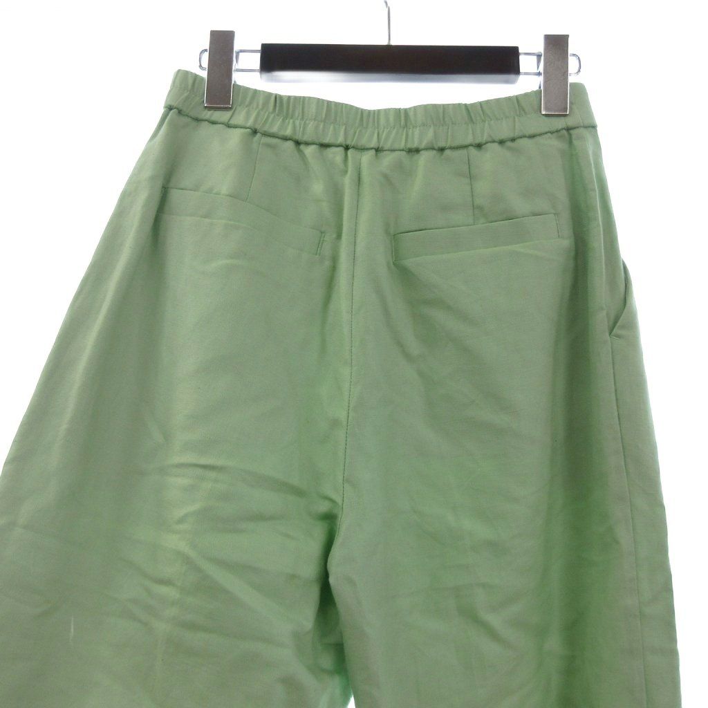 SHIPS any シップス エニィ パンツ ワイド タック 麻 リネン F ライト